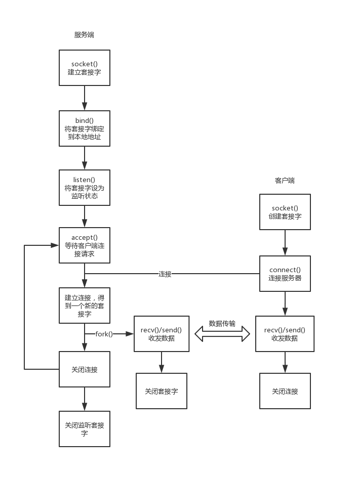 socket编程基础流程